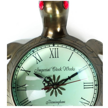 Brass Tortoise Big Wall Clock Antique Style Gold Turle Clock