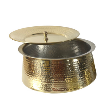 4 Liter Brass Biriyani Handi With Lid and Ladle