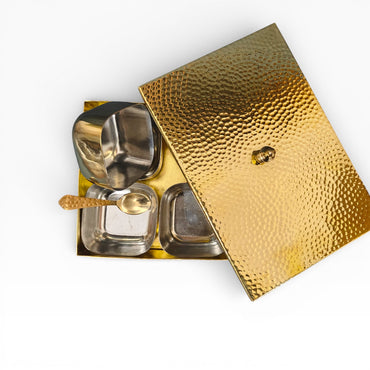 6 Pits Rectangular Spice Box