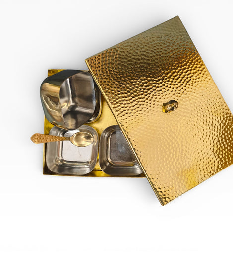 6 Pits Rectangular Spice Box