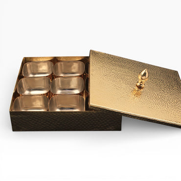 9 Pits Brass Big Spice Box