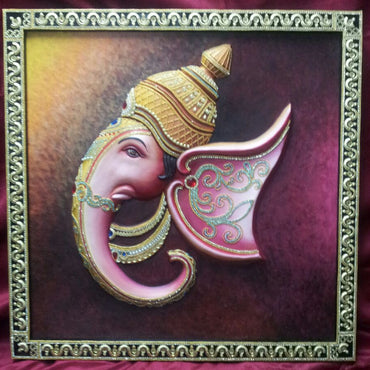 Ganesh Face Wall Hanging /Sitting Ganesh/ Ashirvad Ganesh