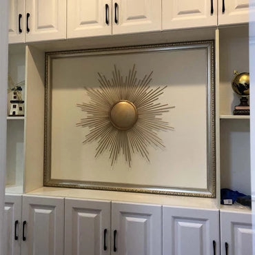 Round Mirror Wall Hanging in Wrought iron