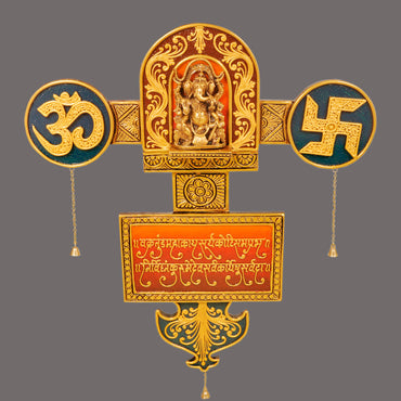 Om Swastik Mantra Mural Ganesh