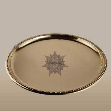 Antique Brass Plate,Handmade Hammered Brass Plate,Luxury Dining Plates,Luxury Thali Plate, 12 Inch Plate,Buy Pithal Thali - 5 Design Options