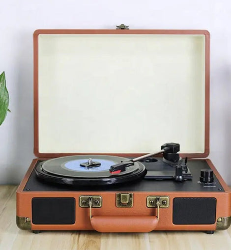 Gramaphone Record Player Suitcase Turntable Vinyl Players 3 speeds,Plays Vinyls and LP's, Valentines Day Gift for Him,Valentine Day Gift her