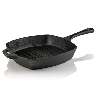 11" well seasoned Cast Iron Skillet Grill Pan in Black with handle,Dosa Pan,Grill Kallu,Grill Sandwich Pan