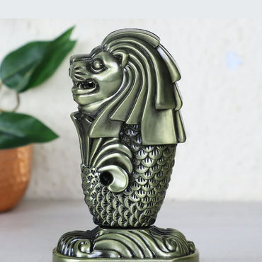 Lion Head Copper Metal Animal Figurine