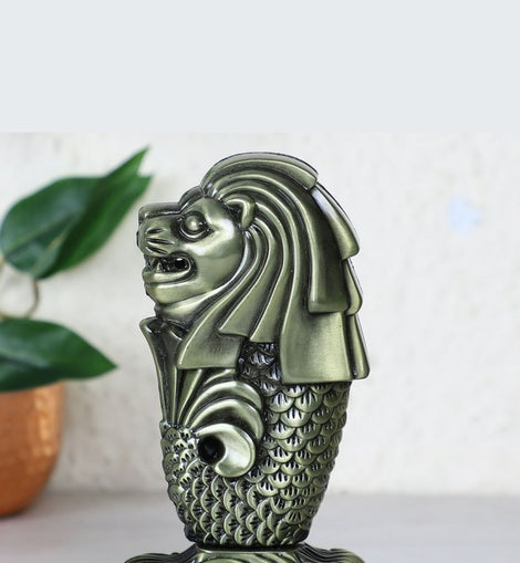 Lion Head Copper Metal Animal Figurine