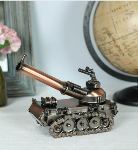 Army Style Military Missile Combat Canon Tank Miniature Showpiece