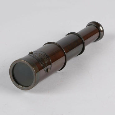 Antique Brown Brass Compact Telescope in Box