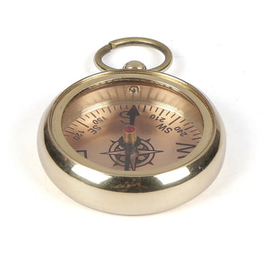 Gold Finish Handy Brass Compass Nautical Vintage