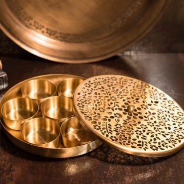 Brass Masala Box,Brass Samagridan,Masala Daani, Spice Storage Containers,Masala Dabba,Brass Gifting,Diwali Gift for Guests,Spice storage
