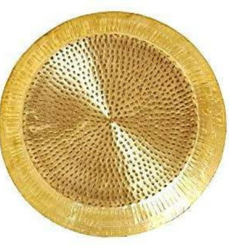 Brass Platter, Pithala Thambalam Thattu, Thambulam Plate,Large Plate for Marriage Decoration,Kuchipudi Tarangam Dance,Dough knitting Parath