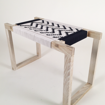 Modern Natural Woven Rope Bench For Indoor, Outdoor and Garden