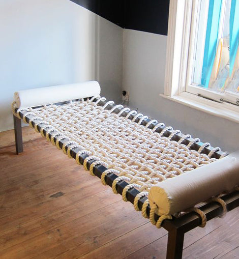 Woven Steel Frame Rope Daybed