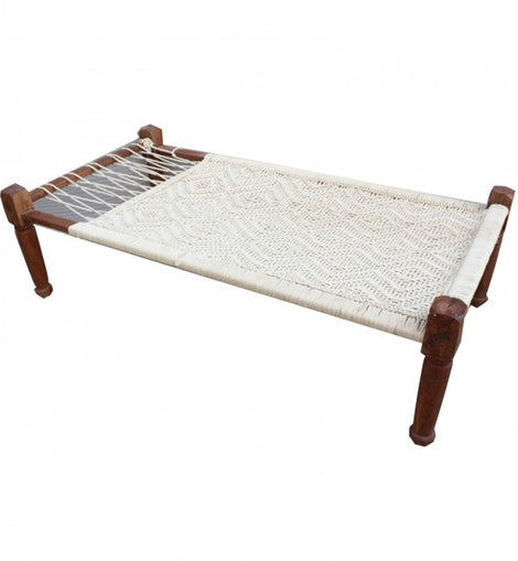 Indian Design Urban Woven Natural Rope Charpai Daybed