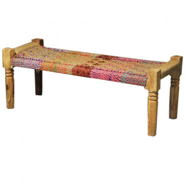 Indian Design Natural Rope Charpoy Daybed Bench