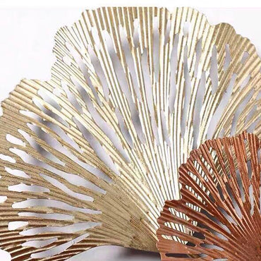 Wrought Iron Copper And Gold Finish Large Flower Wall Art Mural