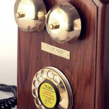 Wooden Rhombus Vintage Replica Telephone