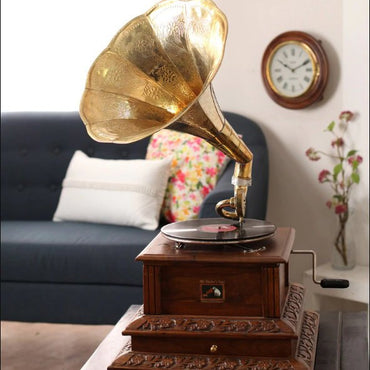 Antique HMV Gramophone with Drawer and Horn Online