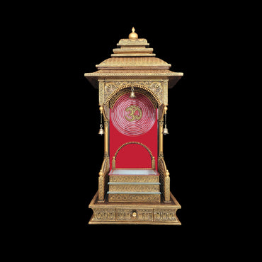 Big Size Pooja Mandir Indian Handmade Standing Hindu Temple